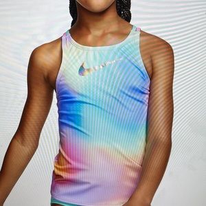 Nike Spectrum Big Kids' (Girls') Spider Back Tankini TOP Only